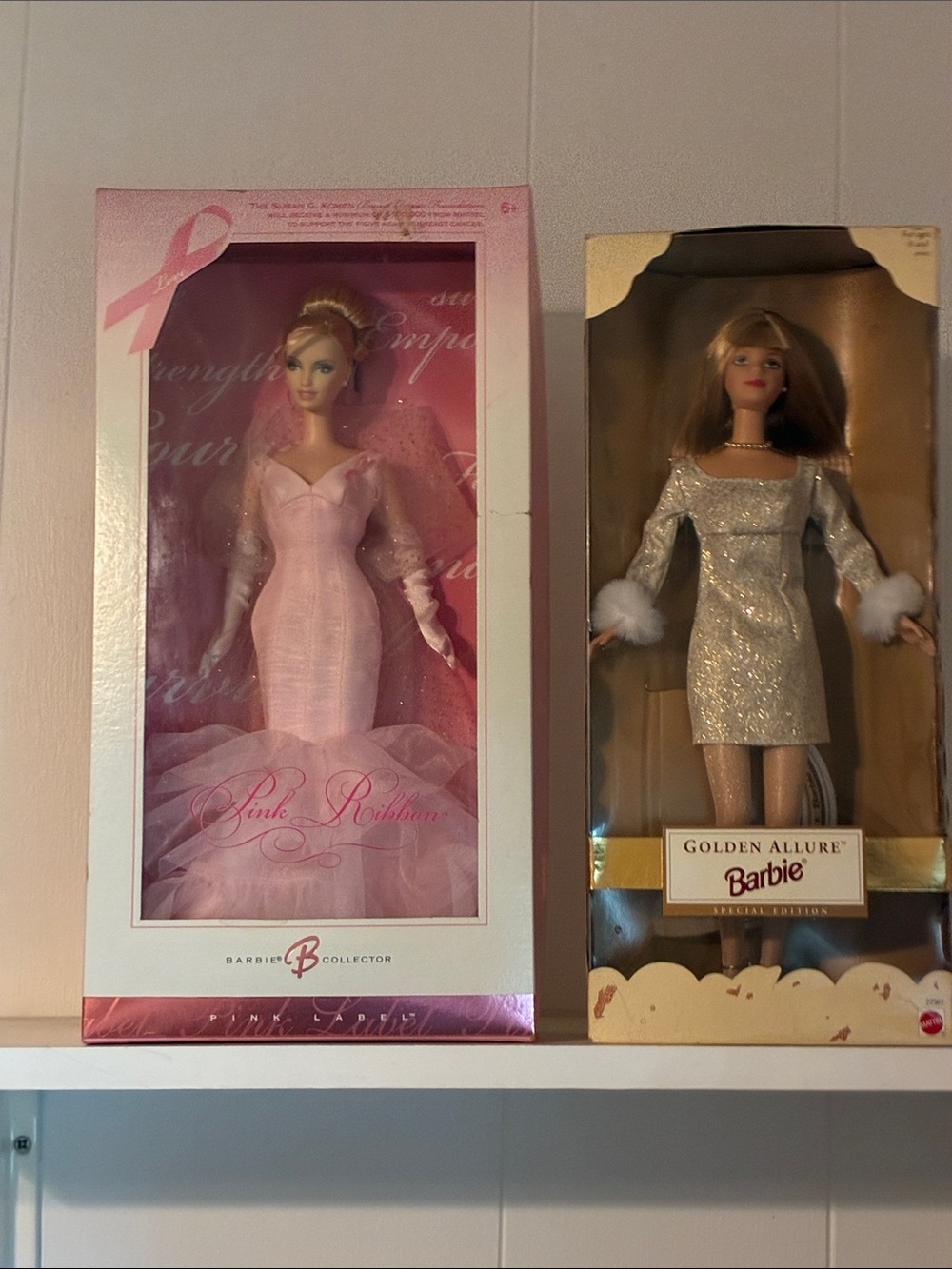 Barbie Pink Ribbon Pink & Gold Doll Set